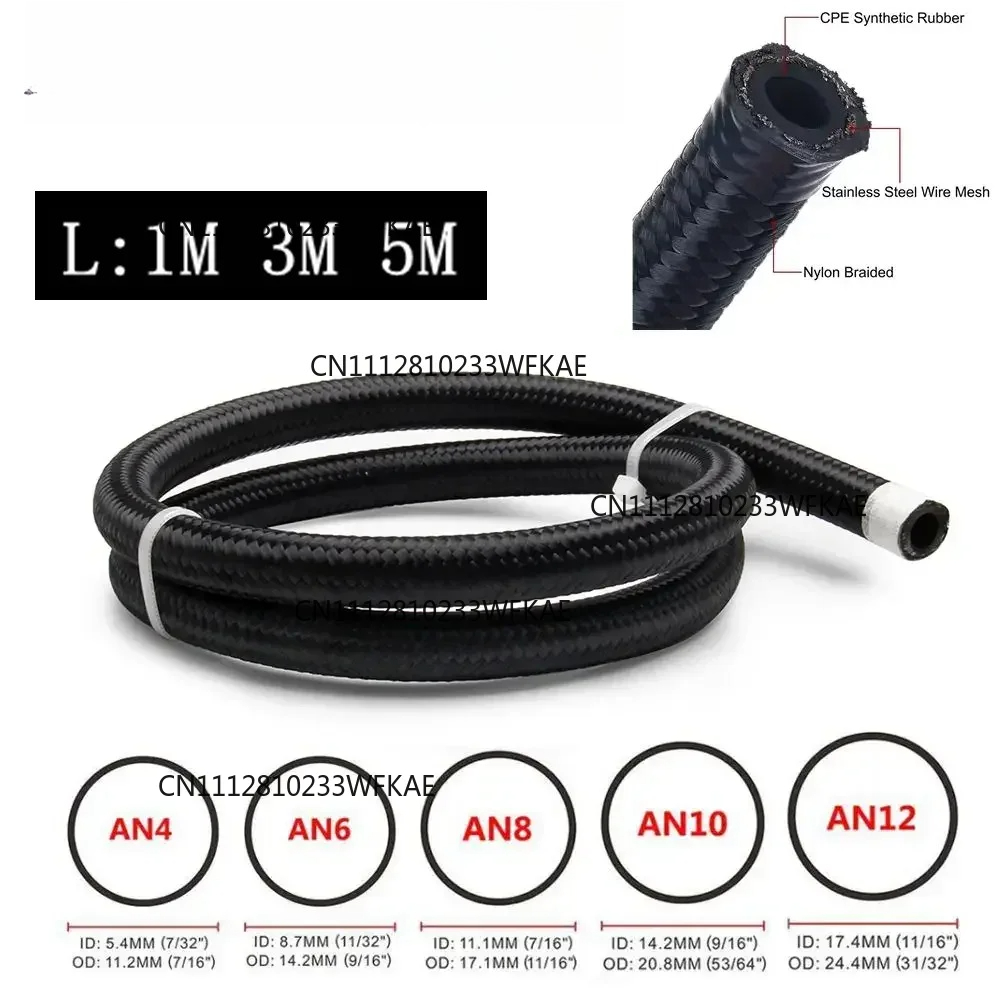 1M 3M 5M Fuel Hose Oil Gas Lin - đánh giá và giá Braided Line