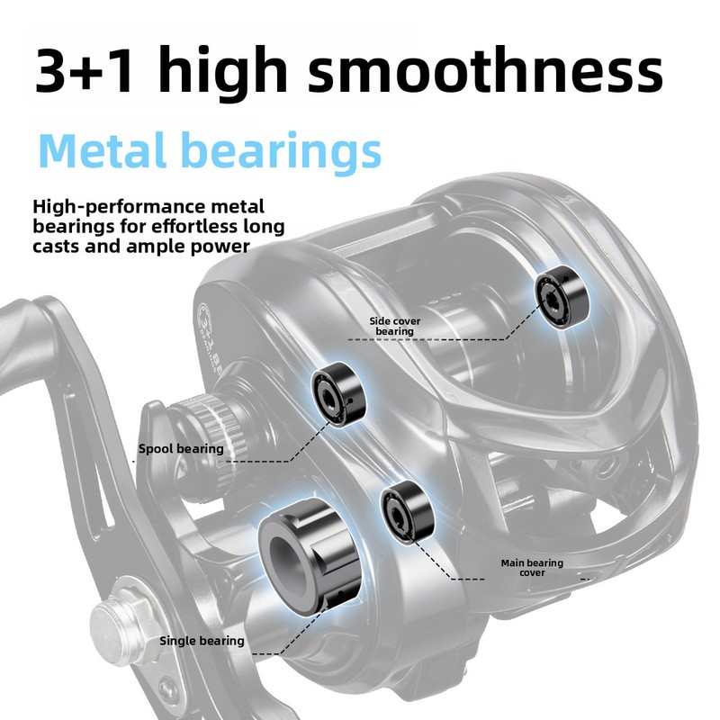 Mondes3+1Metal bearing spinnin - đánh giá và giá Ice Fishing Line